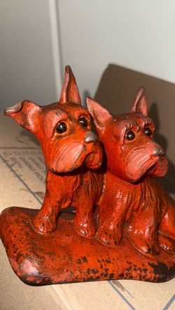 Cast Iron Double Scottie Dog Figurine