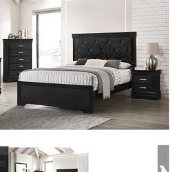 Full Size Black Crown Mark 4 Piece Bedroom Set
