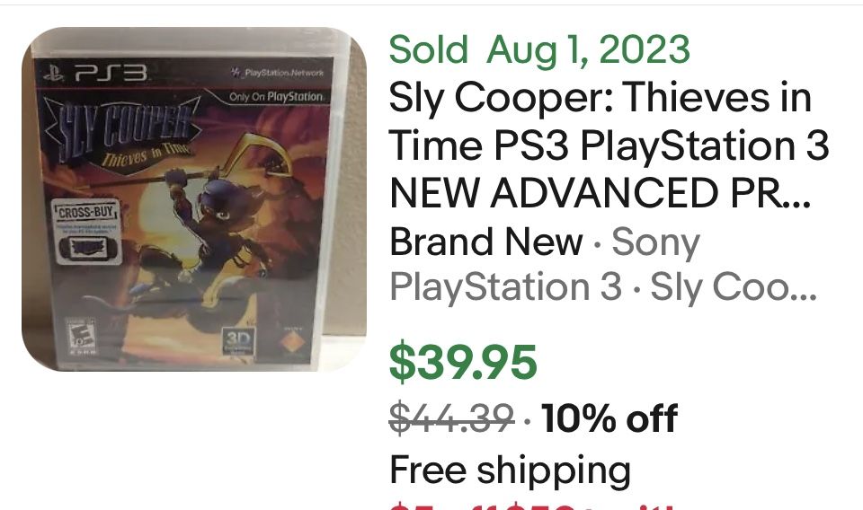 Sly Cooper: Thieves in Time (Sony PlayStation 3, 2013) PS3 - Sanzaru Games  Inc for Sale in Fresno, CA - OfferUp