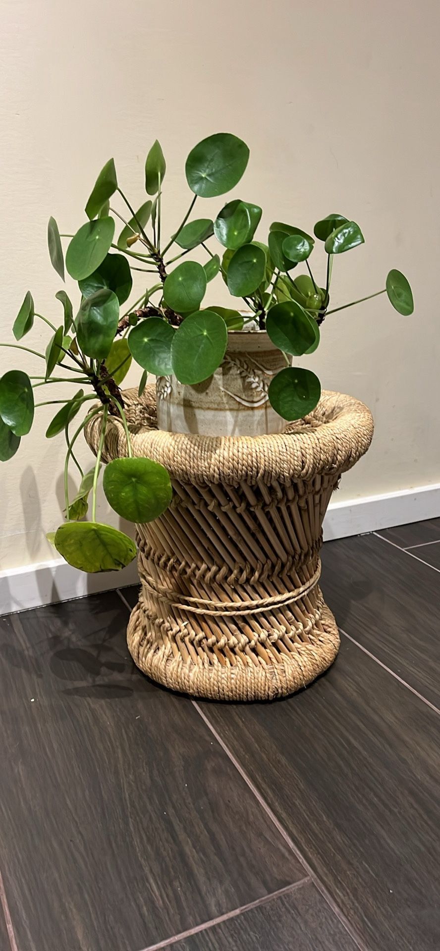 Rattan / Woven Plant Stand Or Stool
