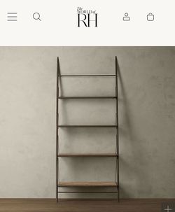 Restoration Hardware Leaning Shelving Unit