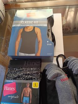 New  As Set Hanes Tanks Boxers Socks
