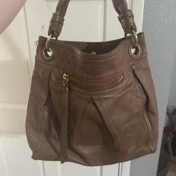 Coach Parker 13411 Large Bronze Metallic Leather Shoulder Bag 