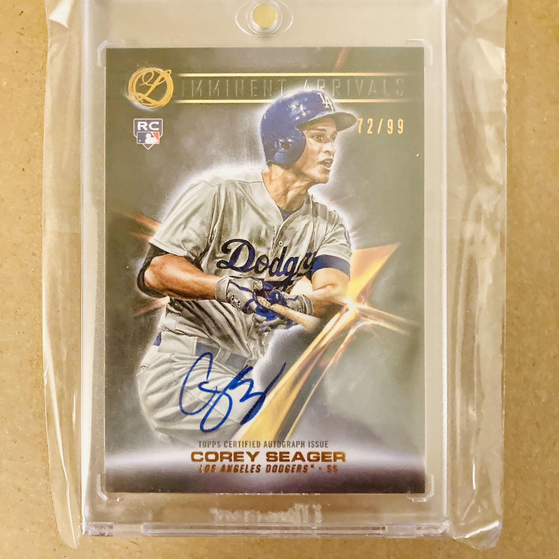 Corey Seager Signed ROOKIE Card