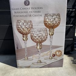 Glass Candle Holders
