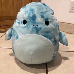 Squishmallows Original 11-Inch Luther Blue Tie-Dye Tiger Shark