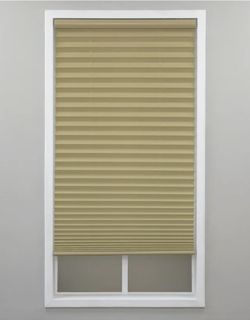 34 x 64 Light filtering pleated shades in camel - NEW