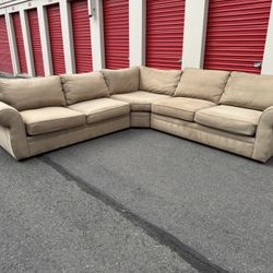 Pottery Barn- Pearce Roll Arm 3-Piece Wedge Sleeper Sectional (122")