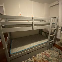 FREE Twin Gray Bunk Bed With Trundle 