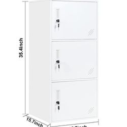 Vertical 3 shelves storage locker