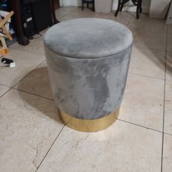 Chaela Velvet Metal Ottoman Braxton Studio C Large