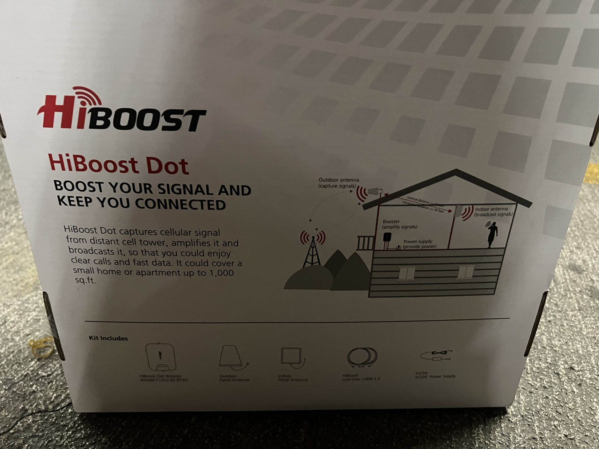Home cell signal booster kit