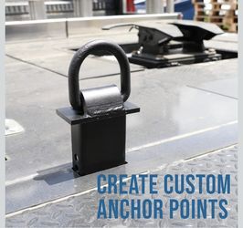 Boxer Heavy Duty Adjustable Stake Pocket D Ring Tie Down - 18,000LBS Breaking Strength - 8 Pack– for Flatbed Trucks and Utility Trailers for Standard 