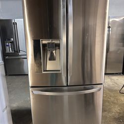 Lg French door stainless steel refrigerator 36”-60 DAY WARRANTY