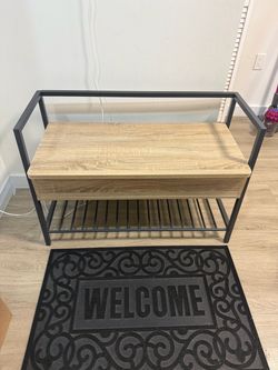 Entryway Shoe Storage Bench w/ Hidden Storage