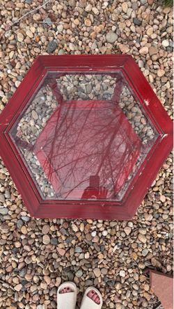 Glass top side table