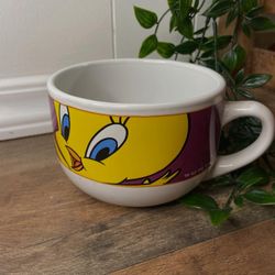 Vintage 1998 Tweety Looney Tunes Oversized Mug by Colortech – Warner Bros. 