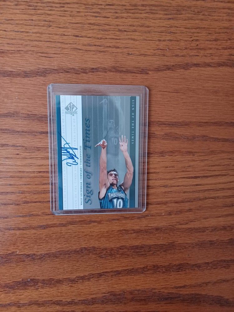 2000 Upper Deck Wally Szczerbiak Autographed Rookie Insert Card