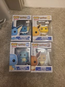 Pokémon funky pop sealed eevee squirtle vaporeon jolteon