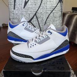 Air Jordan 3 Retro Racer Blue  Size 9