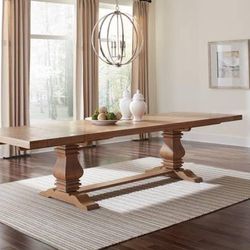**AMAZING PRICE** European Style Dining Table~Solid Wood and Extension Leaves!