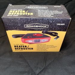 Roadshock 12 Volt Auto Heater / Defroster With Light For Cars 
