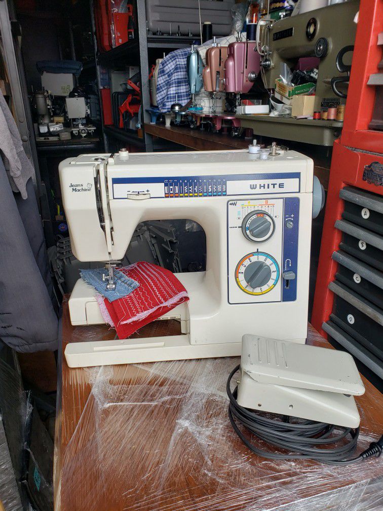 White Sewing Machine 