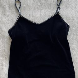 Vintage Velvet Sequin-Trim Camisole