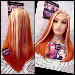 Human Hair Blended Lace Front Wig 