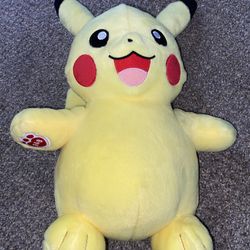 Build A Bear Pikachu Pokemon Plush 18" 2017 Stuffed Animal Soft Toy working talk