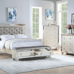 Queen Size Bed Frame With Mattress 