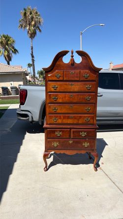 Queen Anne Style Highboy Chest of Drawers