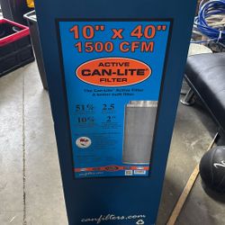 Can-Lite Active Carbon Filter, specifically the 10" x 40" model rated for 1500 CFM. 