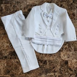 Boy's White Tuxedo w/Tails (SERIOUS BUYER ONLY)