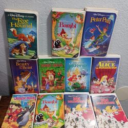 X11 Disney's The Classics Black Diamond: VHS Peter Pan, Bambi, 101 Dalmatians +