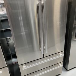 Sharp Stainless Steel French Door 4-Door Counter Depth Refrigerator 