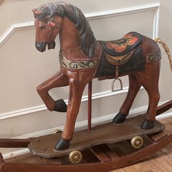 Vintage large wooden hors