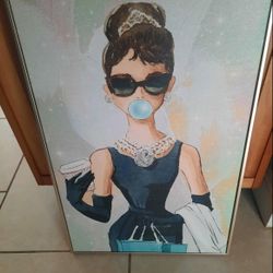 Audrey Hepburn hanging picture - $45