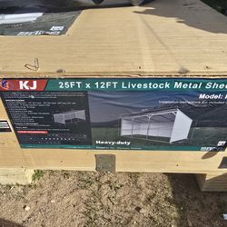 25ftx12ft Livestock Metal Shed
