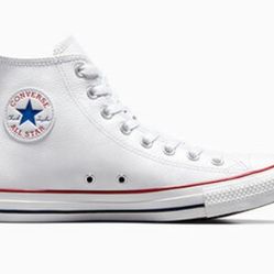 Men's high top white leather converse