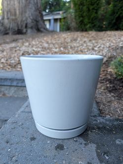 Ceramic Planter with Saucer and Drainage Holes