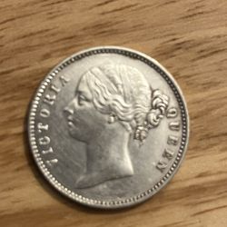 1840 One Rupee Silver Coin