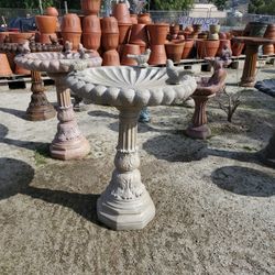 fountains, birdbaths, statuary, benches, clay pots and more