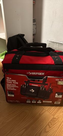Husky 18-Inch Rolling Tool Tote