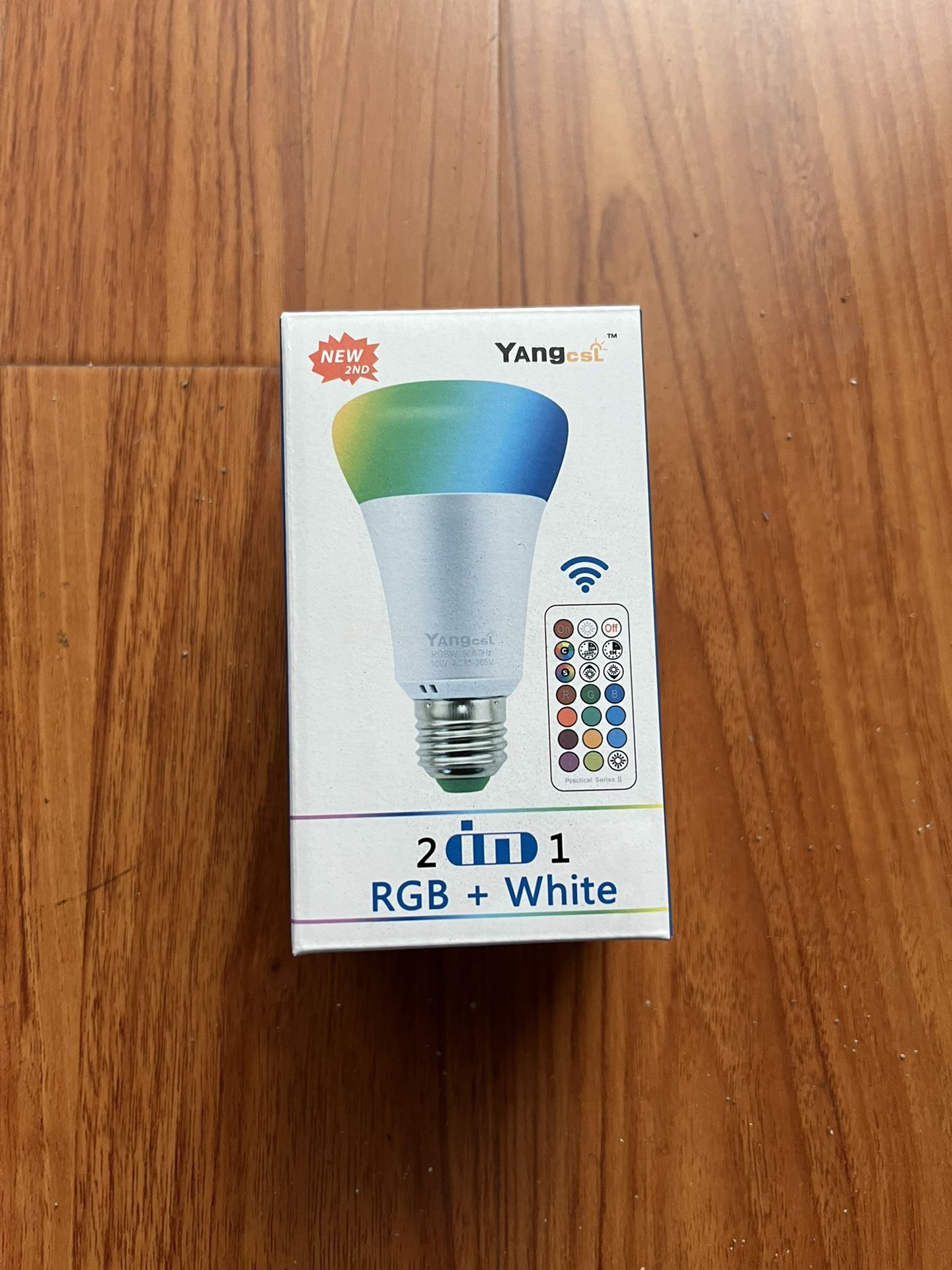 Yangcsl LED Light Bulbs 70W Equivalent, RGB Color Changing Light Bulb, 2 Moods / Memory / Sync / Dimmable, A19 E26 Screw Base, Timing Remote Control I