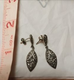 Sparkling pierced marcasite earrings in Margate