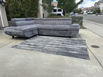 Modern 2pc Gray Sectional Couch with Chaise – Delivery Available