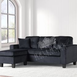 (4 Colors) Cris Reverse-Chaise Sectional Sofa Couch - 🚚FREE DELIVERY 