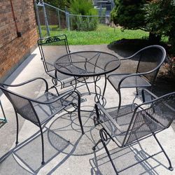 5 Pc Wrought Iron Bistro  Set