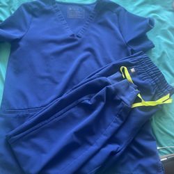 Three Figs Scrubs Set Medium Top And Bottom 